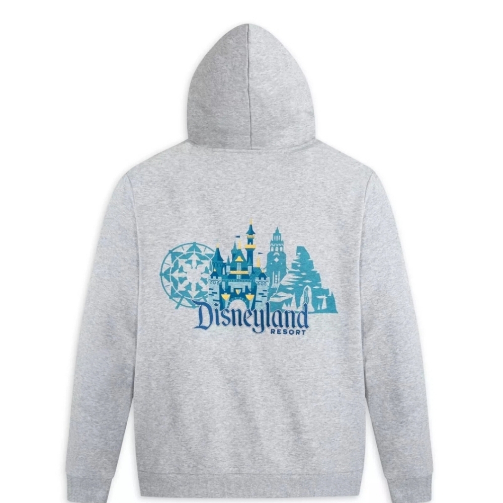 DisneyParks Disneyland Resort Gray Park Icons Zip Hoodie Adult Size XXL NWT